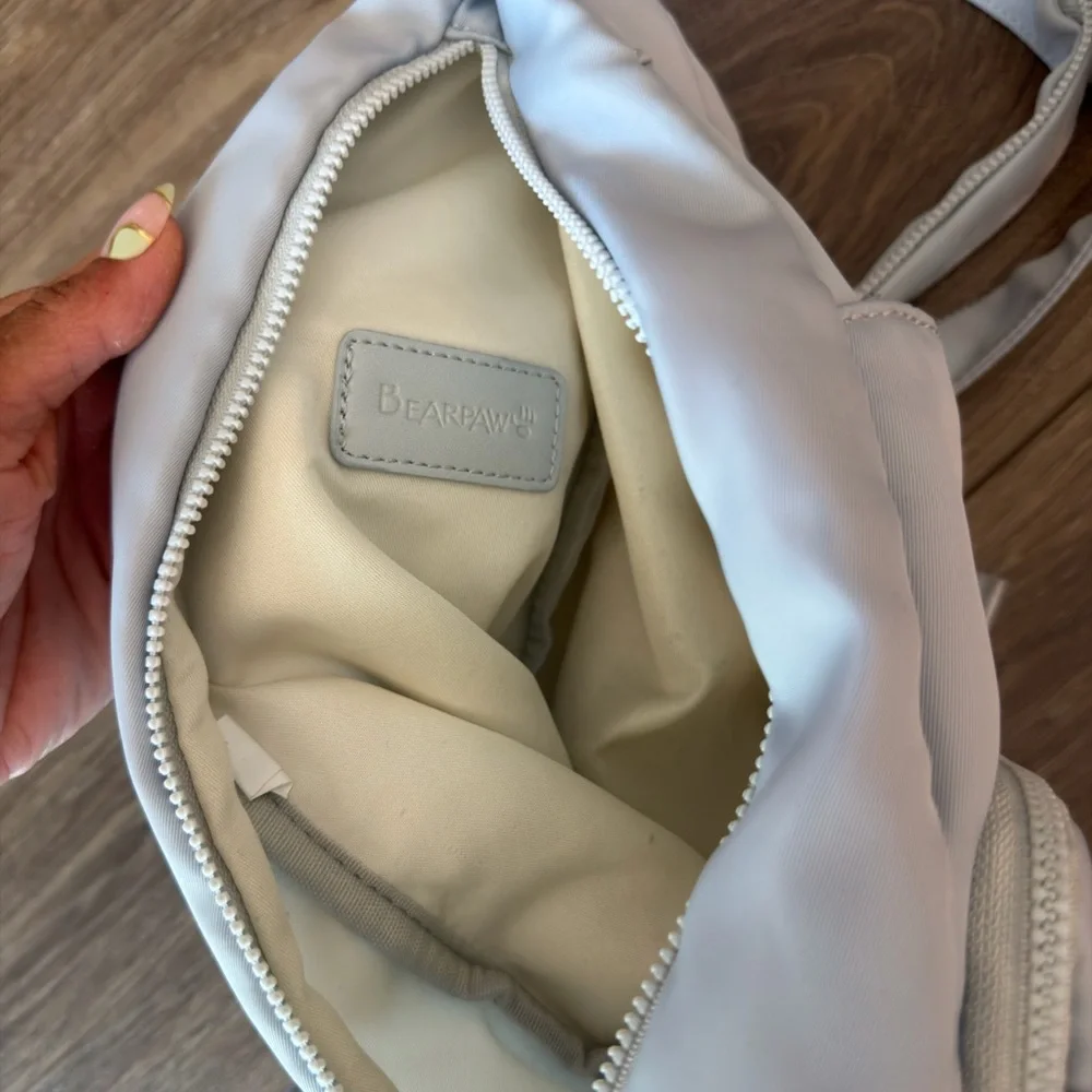 BearPaw Light Gray Sling Backpack